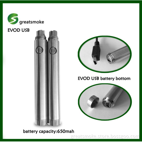 High Quality Evod USB Passthrough Battery for Electronic Cigarette